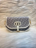D Monogram Classic Shoulder Sling Bag – White | TBS-044