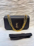 Y Luxe Chain Sling Bag – Black | TBS-045